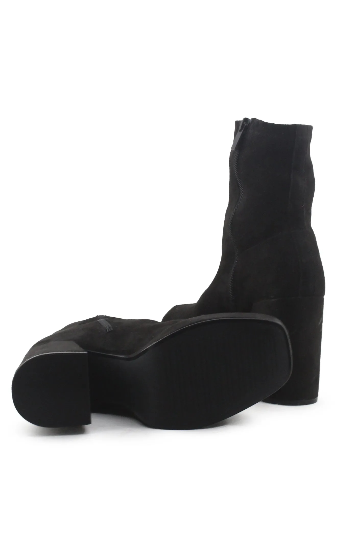 Pull & Bear Zipper Platform Boots | Suede