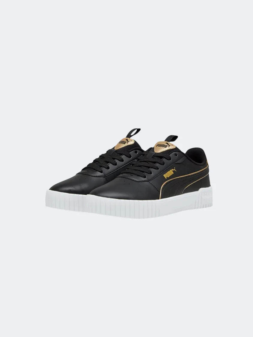 Puma Carina 2.0 Pop Up Women Lifestyle Shoes Black/Gold/White