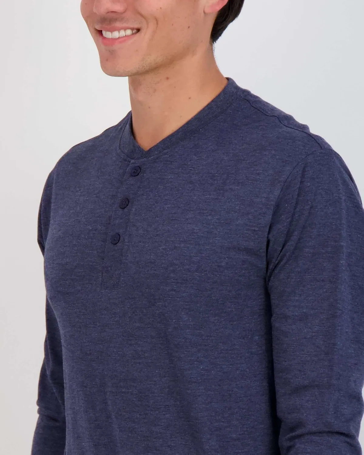 Real Essentials 3 Pack: Men's Cotton Short & Long Sleeve Henley T-Shirt Performance Activewear (Available in Big & Tall)