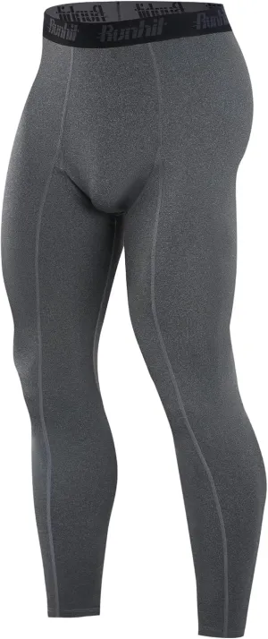 Runhit Men??s Compression Pants Running Tights Workout Leggings Athletic Base Layer Pants for Sports Yoga Basketball