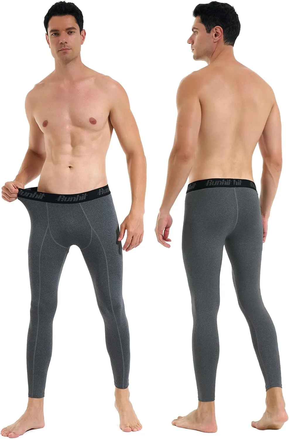 Runhit Men??s Compression Pants Running Tights Workout Leggings Athletic Base Layer Pants for Sports Yoga Basketball