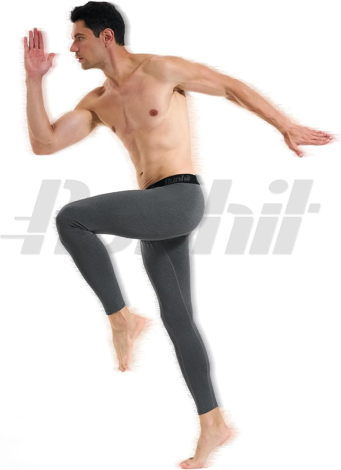 Runhit Men??s Compression Pants Running Tights Workout Leggings Athletic Base Layer Pants for Sports Yoga Basketball