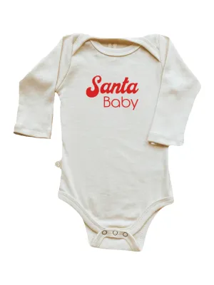 Santa Baby Long Sleeve Onesie - Organic Cotton Bodysuit
