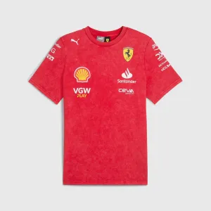 Scuderia Ferrari F1 Special Edition Las Vegas GP Team T-Shirt - Desert Sun Red