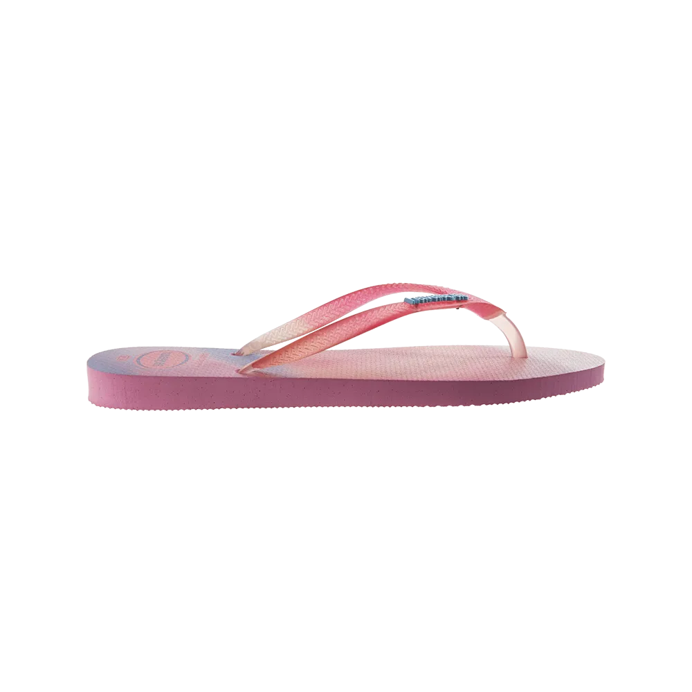 Slim Metallic Rainbow Flip Flops