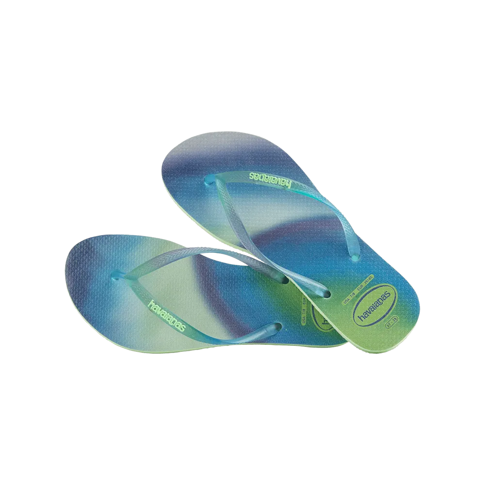 Slim Metallic Rainbow Flip Flops