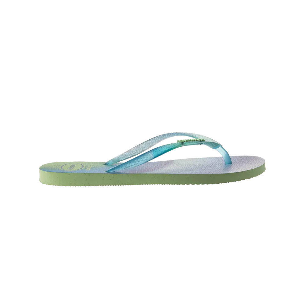 Slim Metallic Rainbow Flip Flops