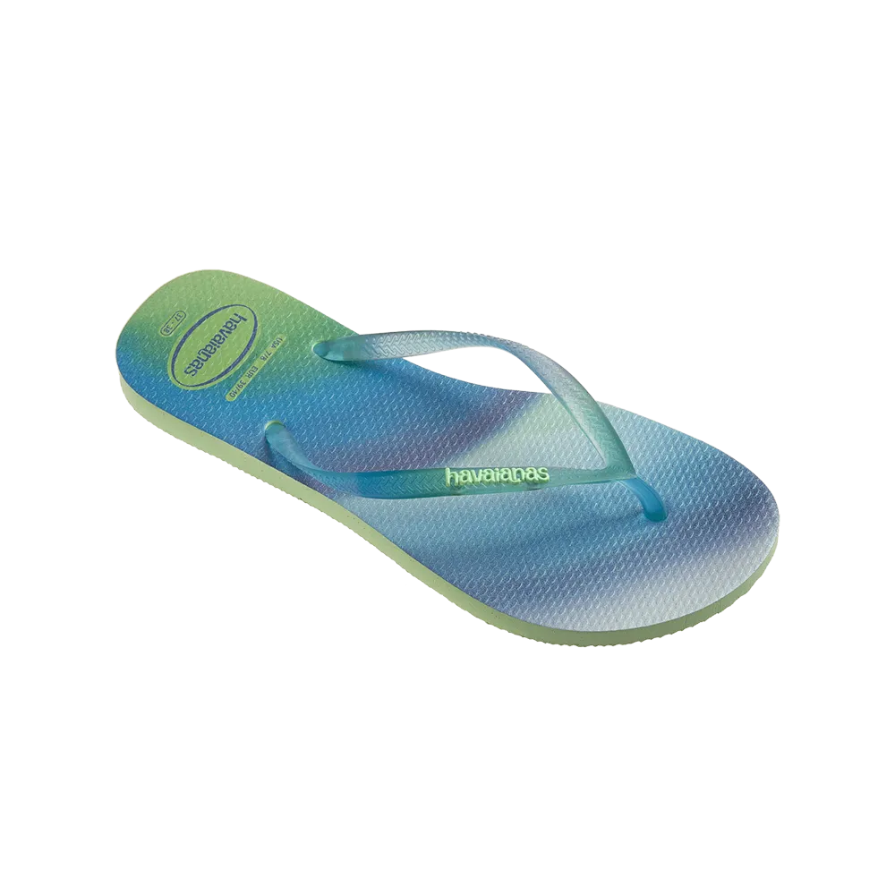Slim Metallic Rainbow Flip Flops