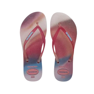 Slim Metallic Rainbow Flip Flops