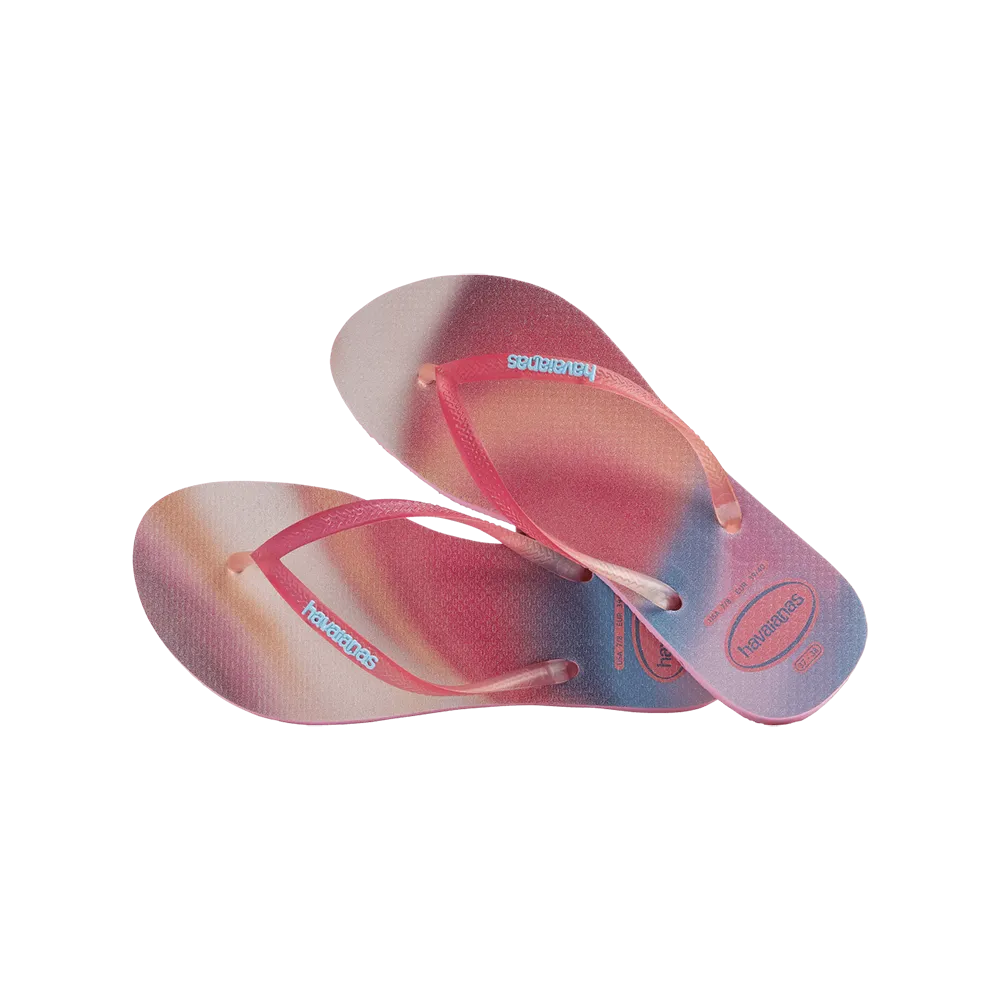 Slim Metallic Rainbow Flip Flops