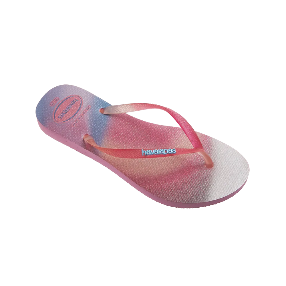 Slim Metallic Rainbow Flip Flops