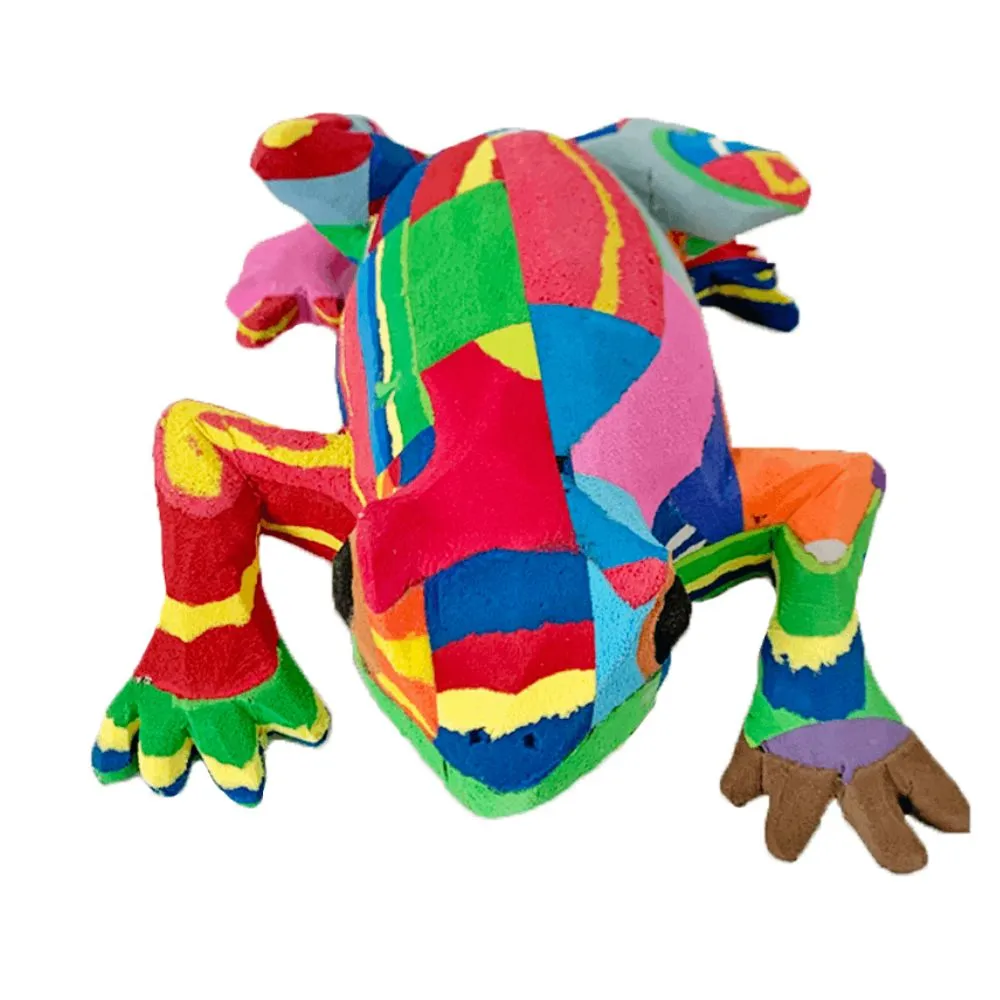 Small Recycled Flip Flop Frog Figurine