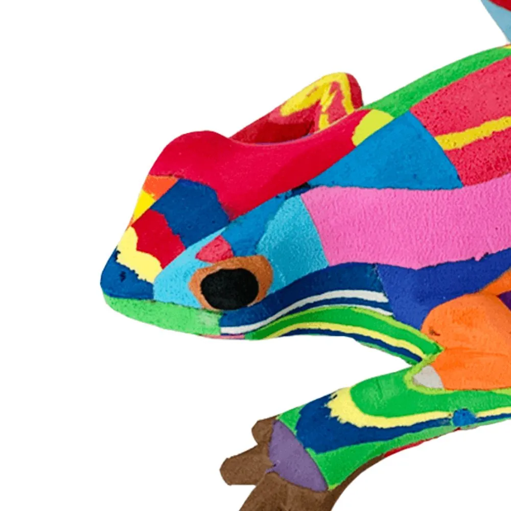 Small Recycled Flip Flop Frog Figurine