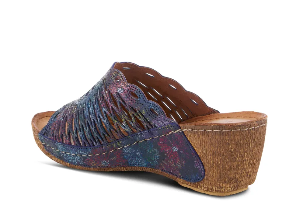 Spring Step JUSTINIE - NM Navy Blue Leather Sandal