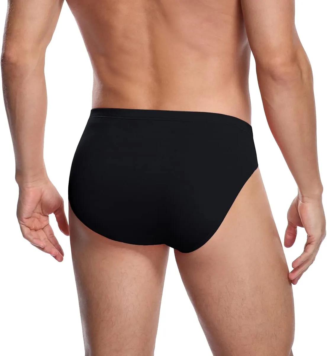 wirarpa Men's Underwear Modal Microfiber Briefs No Fly Covered Waistband Silky Touch Underpants 4 Pack