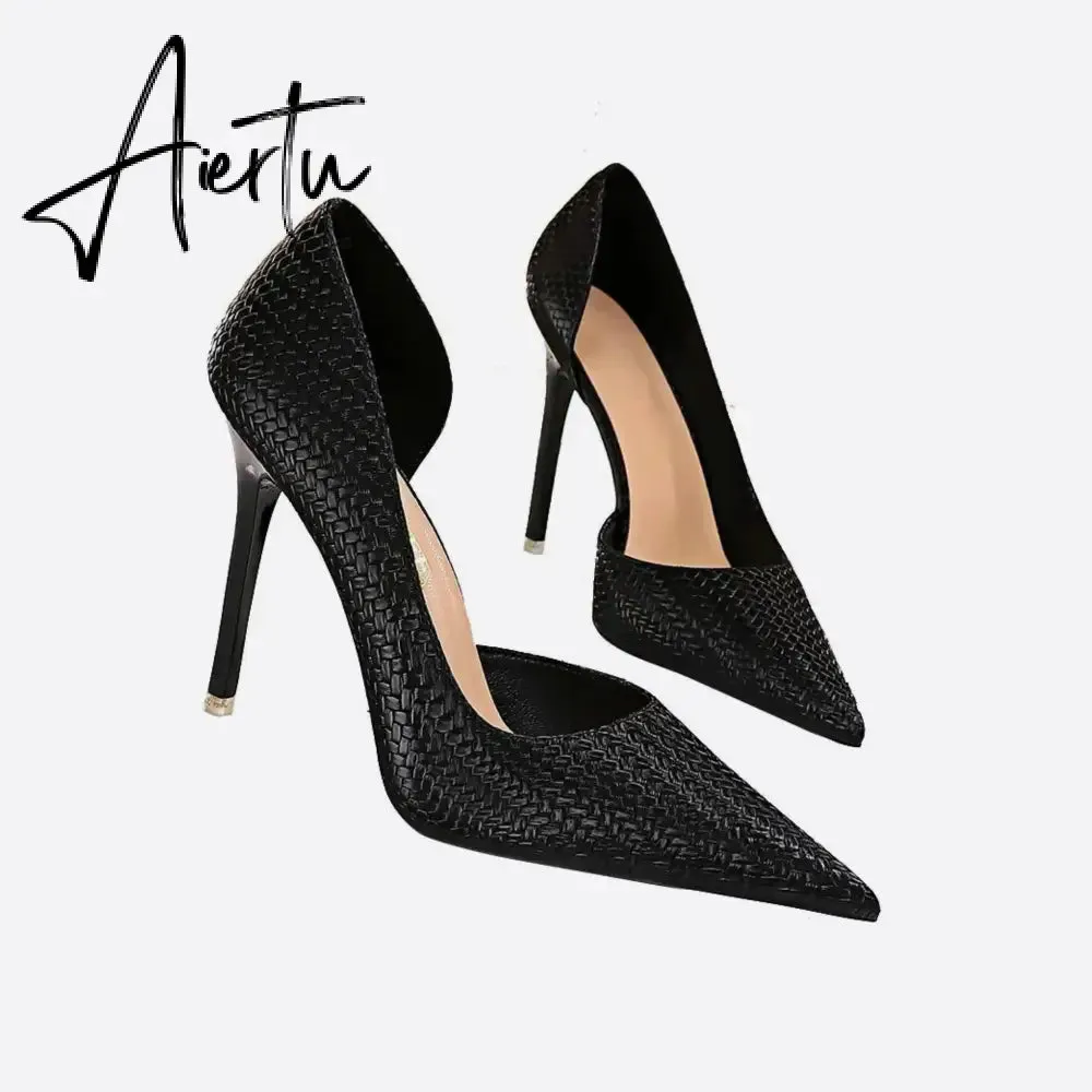 Women Point Toe Stiletto Heeled Pumps