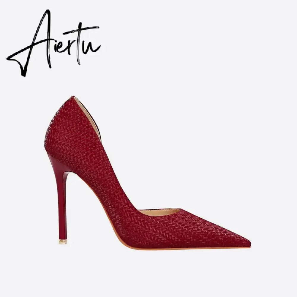 Women Point Toe Stiletto Heeled Pumps