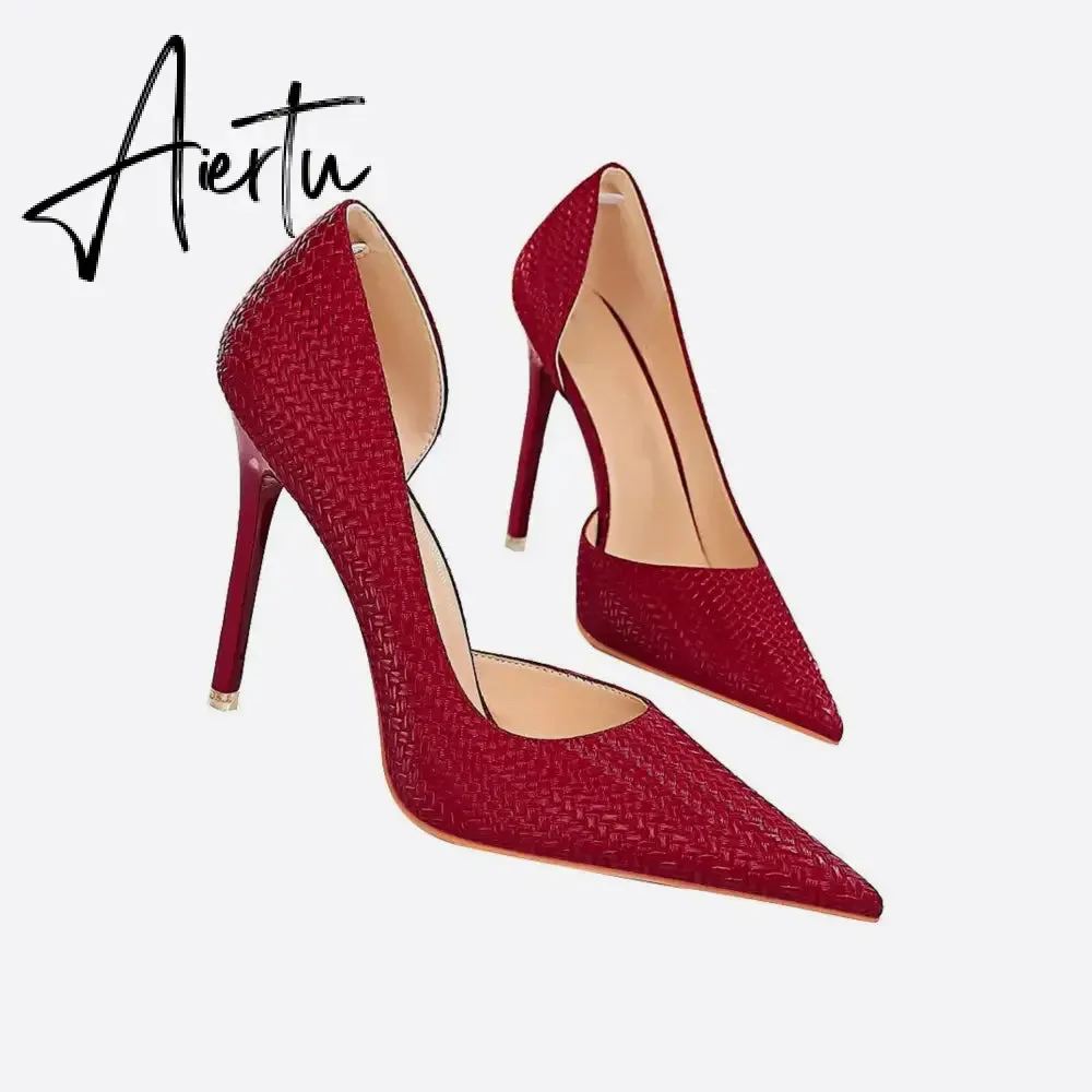 Women Point Toe Stiletto Heeled Pumps