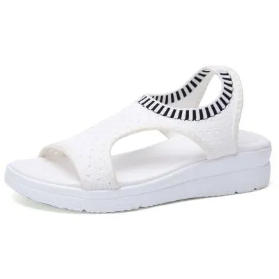 Women Sandals 2019 New Female Shoes Woman Summer Wedge Comfortable Sandals Ladies Slip-on Flat Sandals Women Sandalias