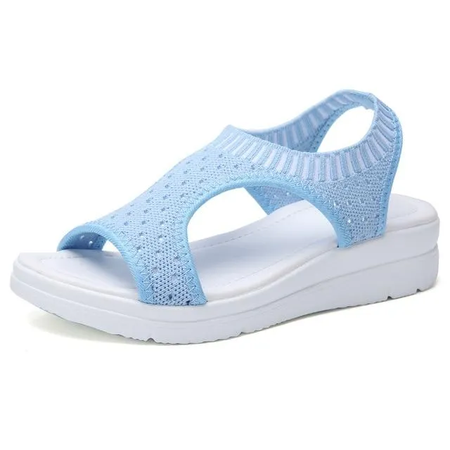 Women Sandals 2019 New Female Shoes Woman Summer Wedge Comfortable Sandals Ladies Slip-on Flat Sandals Women Sandalias