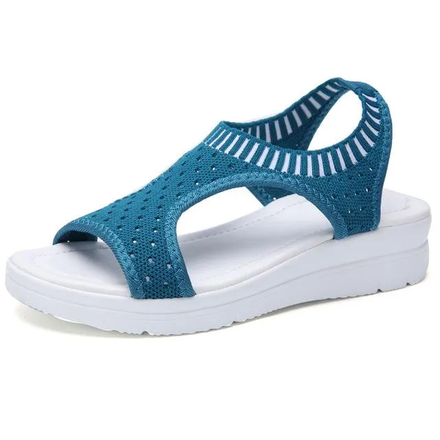 Women Sandals 2019 New Female Shoes Woman Summer Wedge Comfortable Sandals Ladies Slip-on Flat Sandals Women Sandalias