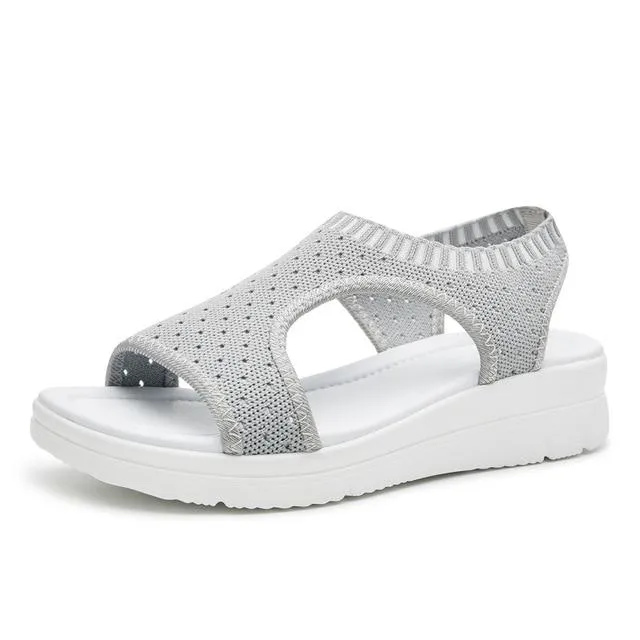 Women Sandals 2019 New Female Shoes Woman Summer Wedge Comfortable Sandals Ladies Slip-on Flat Sandals Women Sandalias