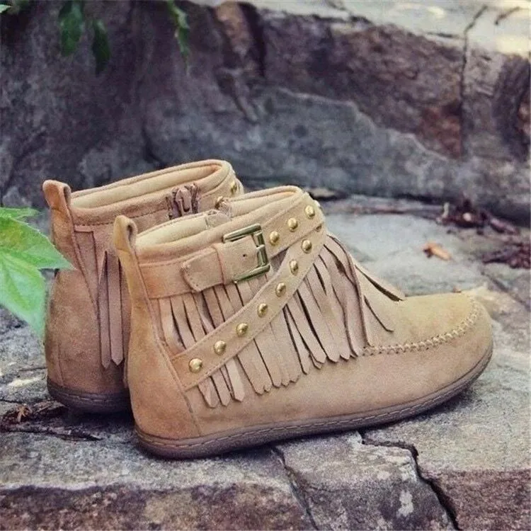 Women's Flat Buckle Martin Moccasins