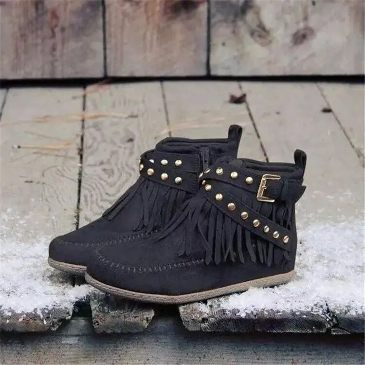 Women's Flat Buckle Martin Moccasins