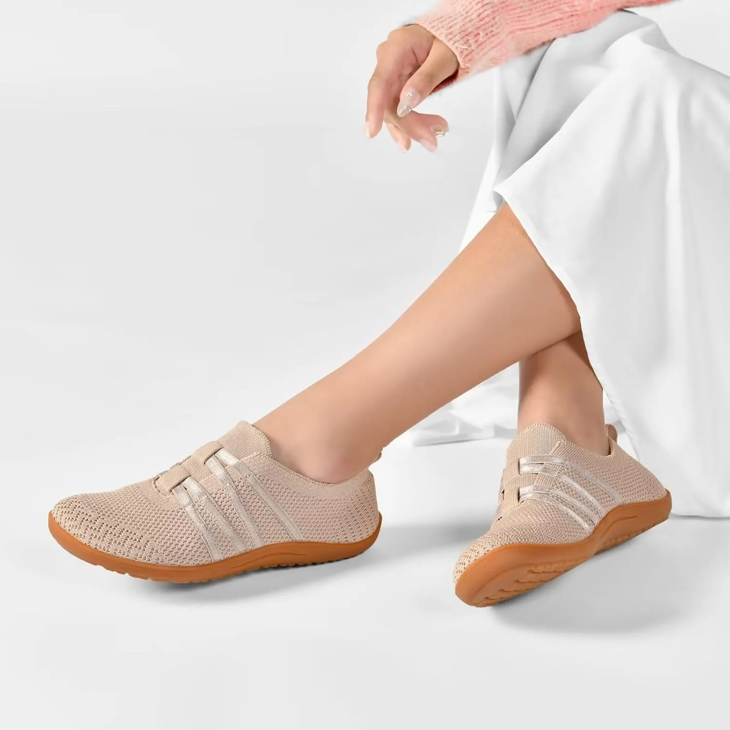 Women's Minimalist Barefoot Walking Shoes Wide Toe Box Flats Lightweight Casual Gym Athletic Sneakers