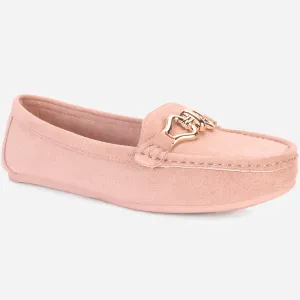 Womens "DOIRE" Flat Comfy Slide In Moccasins