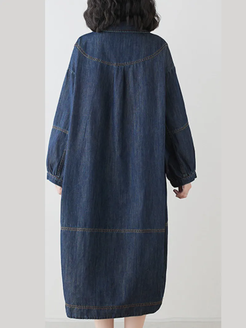 Women's Trendy & Stylish Collar Lapel Midi Dress